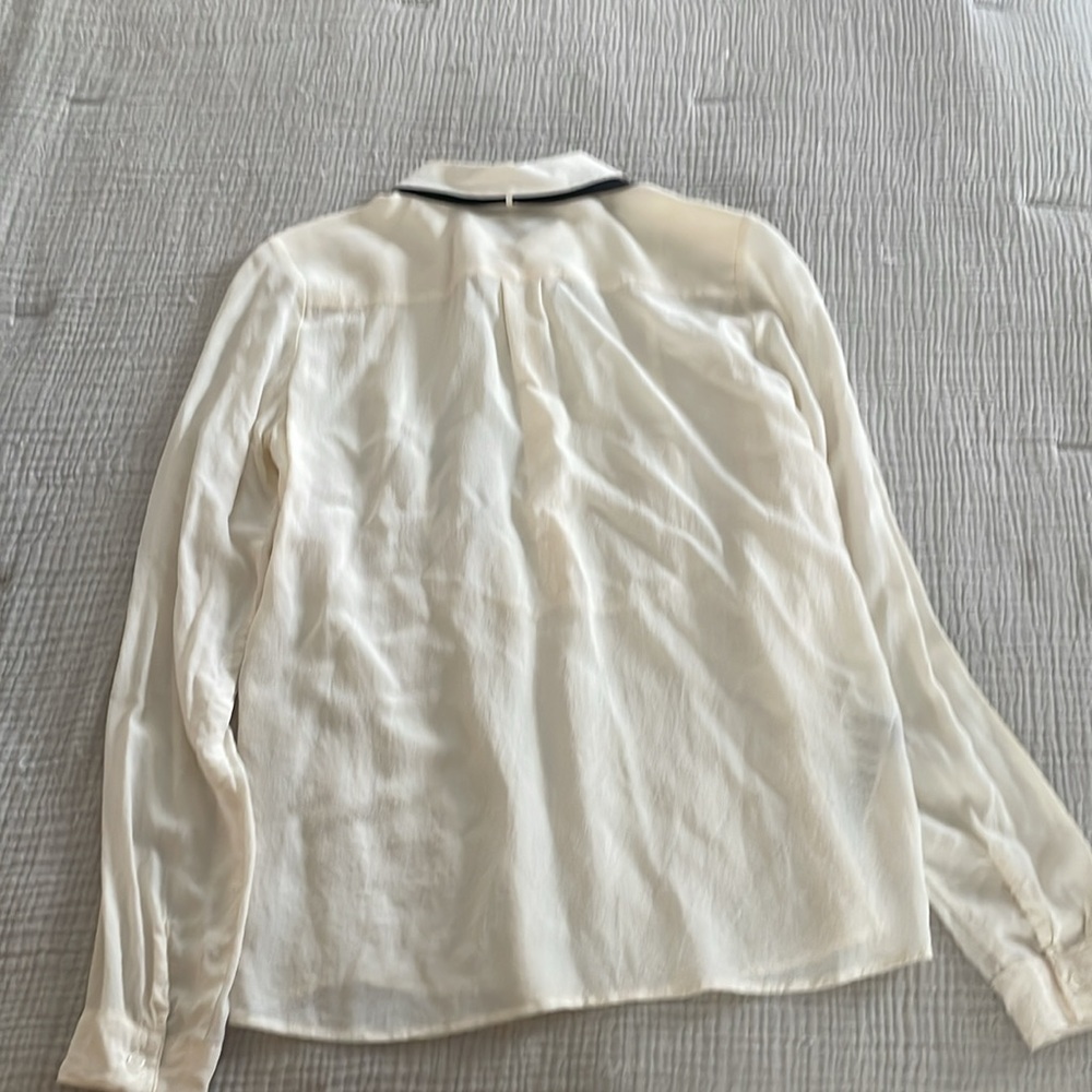 Comptoir des Cotonniers cream silk blouse XS - Picture 6 of 7